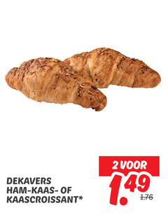  kaasbroodjes 2 dekavers ham kaas kaascroissant 