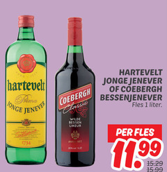  bessenjenever jenever 1 20 hartevelt prima jonge coebergh wilde bessen likeur fles liter anno 11 99 