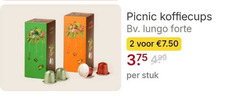  picnic koffiecups 2 lungo forte stuk 