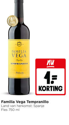  rode wijn 1 750 8 5 hamersma que las familia vega rioja tempranillo limitada land spanje fles ml 