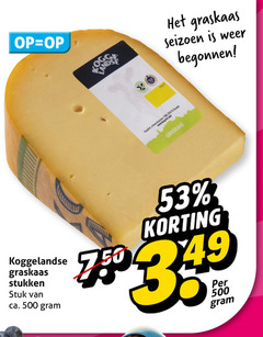  koggelandse kaas 50 500 ogg lands graskaas seizoen weer stukken stuk ca. 