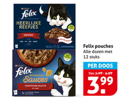  felix kattenvoer 12 purina reepjes farm rund kip eend sensations sauces saus 3x kalkoen lam pouches dozen stuks doos 5.99 3.99 