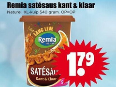  remia satesaus 100 kant klaar naturel xl kuip lang jaar 17 