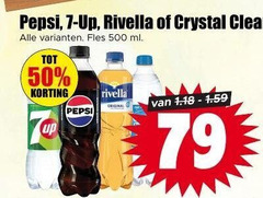  pepsi 7-up rivella crystal clear fruitdrank frisdrank cola 7 50 500 up fles ml original 