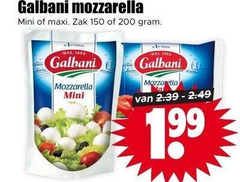  mozzarella 150 200 galbani mini maxi zak 