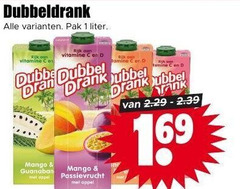  dubbeldrank fruitdrank 1 pak liter rijk vitamine drank mango guanaban appel passievrucht 16 