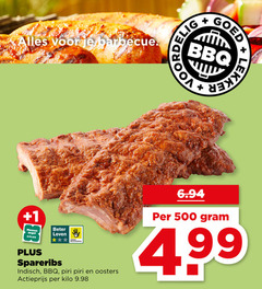  spareribs 500 barbecue bbq 1 messen zegel beter leven bescherming indisch piri oosters actieprijs kilo 