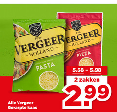  vergeer geraspte kaas 2 34 visage fam les cheese age holland geraspt grated pasta ge pizza zakken 