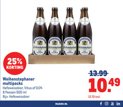  weihenstephaner witbier 8 25 500 weissbier der multipacks hefe-weissbier vitus 0.0 flessen ml you tube 