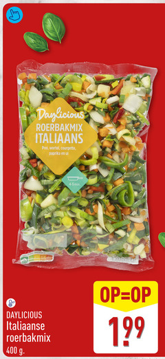  groentenpakket 400 roerbakmix italiaans prei wortel courgette paprika ui nutri score min italiaanse 