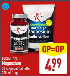  lucovitaal voedingssupplement 1 20 60 100 200 400 1000 opname huid bad voetenbad bodyscrub magnesium badkristallen mg citraat dagdosering spieren tabletten lichaam geest ontspannen ontstressen zakjes ml 