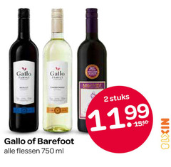  gallo barefoot witte wijn rode 2 750 flessen ml stuks nix18 