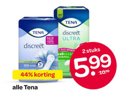  incontinentieverband 2 44 100 tena discreet new ultra dryness normal stuks 5.99 goot 