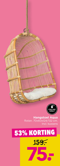  hangstoelen online only hangstoel aqua rotan cm kussens 