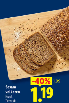  brood sesam volkoren stuk 