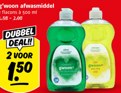  gwoon afwasmiddel 2 150 500 ml dubbel deal ultra stiekem moment fris 