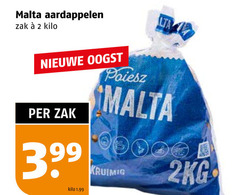 aardappelen 2 malta zak kilo nieuwe oogst kruimig 