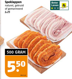  speklapjes 500 speklappen naturel gekruid gemarineerd kilo beter leven dieren bescherming 