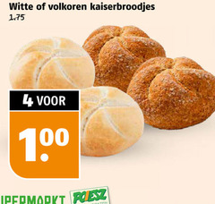  kaiserbroodjes 100 witte volkoren 