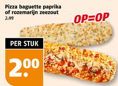  belegd stokbrood pizza baguette paprika rozemarijn zeezout stuk 2 