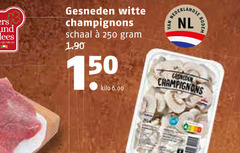  champignons 150 250 rund vlees gesneden witte schaal kilo nederlandse nl 