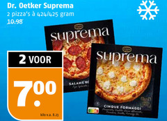  dr oetker diepvriespizza 2 dr. 7 kilo v.a. salame rc formaggi 