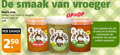  soep 50 250 500 tomaat rode linzen courgette emmer ml 3.99 liter vers oma verse winst activiteiten ouderen organiseert 