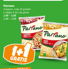  parrano geraspte kaas 2 snippers rasp poeder zakjes parlano originale 00 1 kilo v.a. 