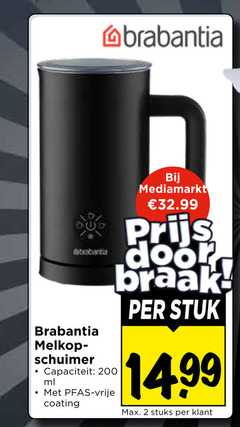 klik op dit plaatje voor een vergroting en voor vergelijkbare aanbiedingen gerelateerd aan
2 200 brabantia melkopschuimer capaciteit ml vrije coating stuk stuks 2 200 brabantia melkopschuimer capaciteit ml vrije coating stuk stuks