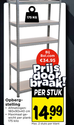 klik op dit plaatje voor een vergroting en voor vergelijkbare aanbiedingen gerelateerd aan
voorraadrek 2 opberg stelling cm maximaal wicht plank kilo bol.com stuk stuks voorraadrek 2 opberg stelling cm maximaal wicht plank kilo bol.com stuk stuks
