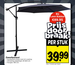 klik op dit plaatje voor een vergroting en voor vergelijkbare aanbiedingen gerelateerd aan
zweefparasol 2 180 300 bakker stuk donkergrijs doek uv coating cm hoogte stuks zweefparasol 2 180 300 bakker stuk donkergrijs doek uv coating cm hoogte stuks