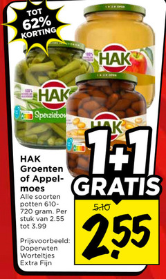  hak groenteconserven appelmoes 1 12 100 720 open sperziebonen groenten appel moes soorten potten stuk 3.99 doperwten worteltjes fijn 