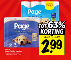  page toiletpapier 9 12 kussenzacht comfort rollen rol schoon voordeel air pocket textuur 3d wave reinigt beter 
