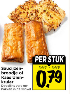  kaasbroodjes saucijzenbroodjes saucijzen broodje kaas uienkruier kruier dagelijks vers bakken stuk 