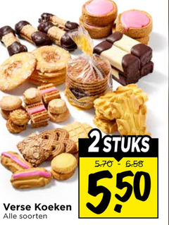  koeken verse soorten 2stuks 