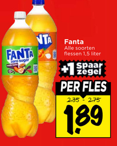  fanta frisdrank zero sugar soorten flessen 1 5 liter spaar fles 