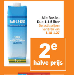  bar le duc mineraalwater 2 100 koolzuur liter varieeren natuurlijk eau minerale naturelle halve 