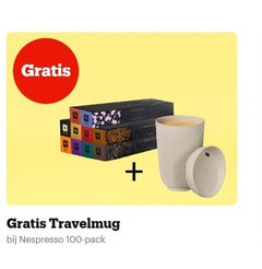  nespresso koffiecups 100 travelmug pack espresso 