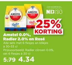  amstel radler bier 6 18 25 30 0.0 2.0 jaar legitimatie alcohol nix18 rosee blikjes citroen 