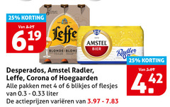  leffe hoegaarden amstel desperados corona blikjes bier speciaalbieren radler 4 6 25 1870 blonde pakken liter varieeren 
