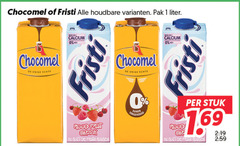  fristi chocomel drinkyoghurt chocolademelk 1 houdbare pak liter enige calcium rood gout fruits rouges suiker stuk 