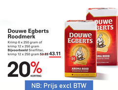  douwe egberts koffie 6 12 20 250 roodmerk krimp snelfilter meester joure aroma rood evenwichtig rond grove maling oma 