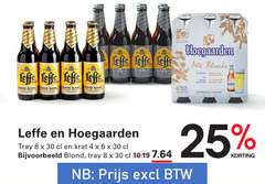  hoegaarden leffe speciaalbieren 4 6 8 25 30 effe wit blanche 0.0 blonde blond pack naturally cloudy tray krat 