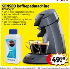  philips koffiepadmachine 30 50 senseo twee kopjes automatische uitschakeling minuten koffie druk knop ontkalker artikel combinatie 