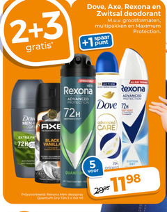 klik op dit plaatje voor een vergroting en voor vergelijkbare aanbiedingen gerelateerd aan
2 3 5 150 dove axe rexona zwitsal deodorant grootformaten multipakken spaar punt protection men car 72h black vanilla advanced 3x action all day care heat anti deospray quantum dry ml original cotton 2 3 5 150 dove axe rexona zwitsal deodorant grootformaten multipakken spaar punt protection men car 72h black vanilla advanced 3x action all day care heat anti deospray quantum dry ml original cotton