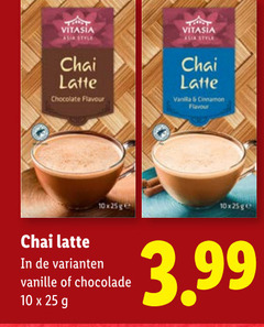  10 25 vitasia asia style chai latte chocolate flavour cinnamon vanille chocolade 3.99 