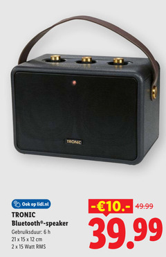  2 6 12 15 tronic lidl.nl bluetooth speaker gebruiksduur cm watt rms 
