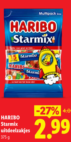  haribo snoep 15 multipack size starmix klein leven uitdeelzakjes 