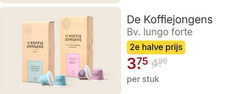  de koffiejongens koffiecups koffie jongens lungo forte 2e halve stuk 