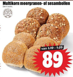  bolletjes 4 multikorn meergranen sesambollen zak stuks maya 